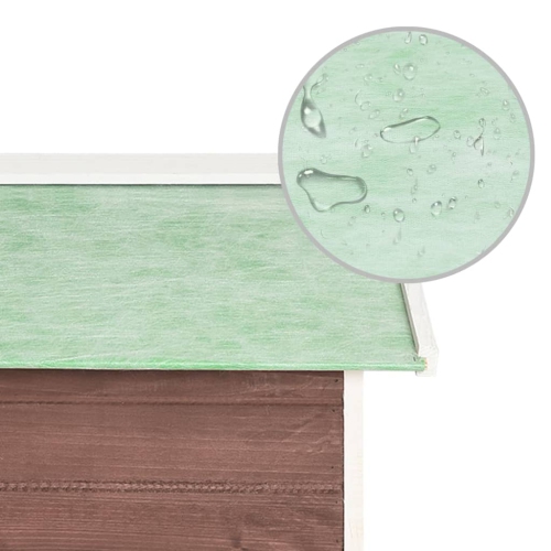 Garage robotique pour tondeuse VIDAXL 72x87x50 cm Mocca et bois de menuiserie blanc