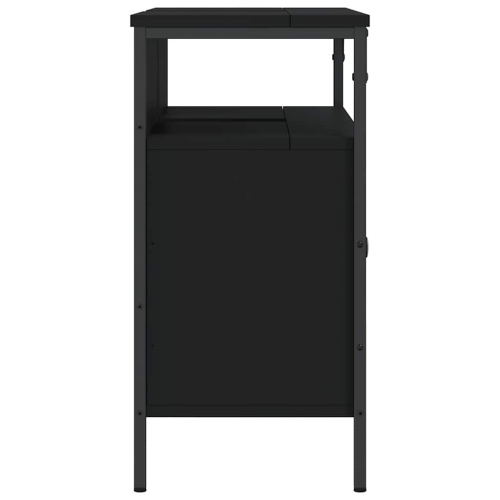 vidaXL Bathroom Sink Cabinet Black 60x30x60 cm Engineered Wood