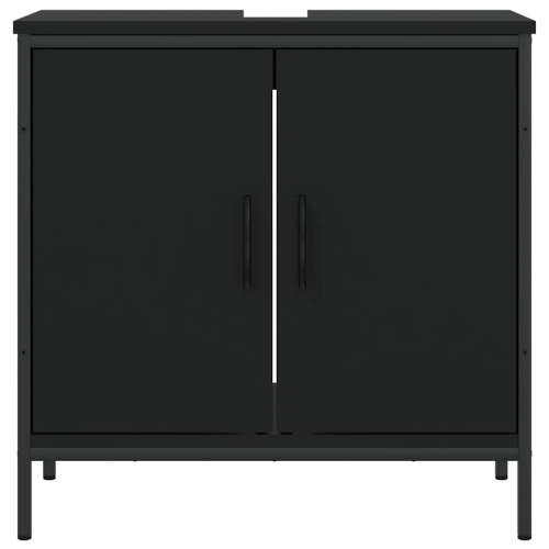 vidaXL Bathroom Sink Cabinet Black 60x30x60 cm Engineered Wood