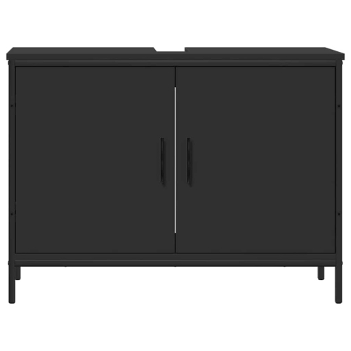 vidaXL Bathroom Sink Cabinet Black 80x30x60 cm Engineered Wood