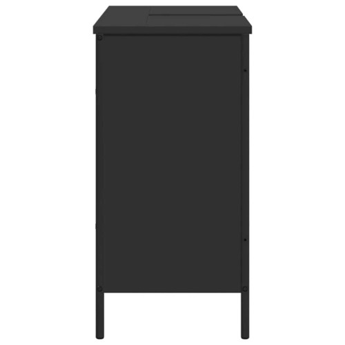vidaXL Bathroom Sink Cabinet Black 80x30x60 cm Engineered Wood