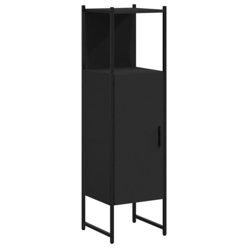 Armoire de salle de bain en bois d'ingénierie noir 3 x 3 x 3 120,5&nbsp;cm de vidaXL