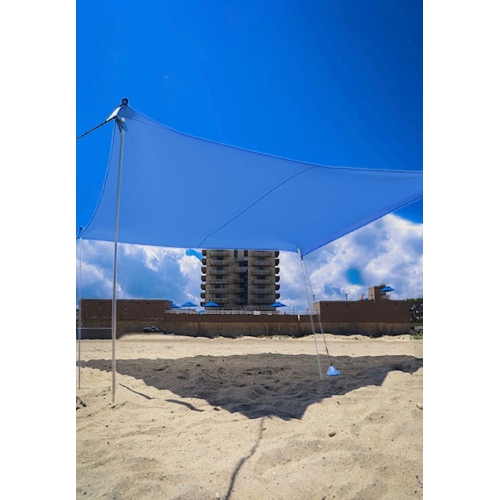 READY COVERS  Pop Up Beach Sunshade 10X10' Complete With 4 Poles & Shovel (Royal Blue)