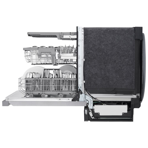 Lave-vaisselle encastrable 24 po 48 dB avec troisième panier de LG - Acier inoxydable