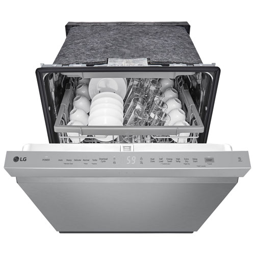 Lave-vaisselle encastrable 24 po 48 dB avec troisième panier de LG - Acier inoxydable