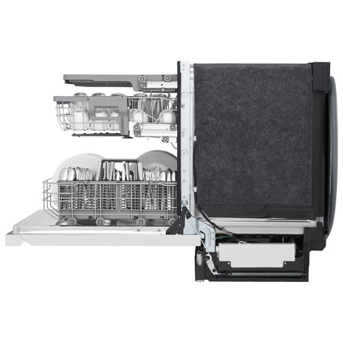 Lave-vaisselle encastrable 24 po 48 dB avec troisième panier de LG - Blanc