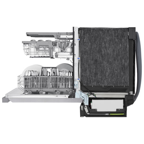 Lave-vaisselle encastrable 24 po 46 dB avec troisième panier de LG - Acier inoxydable