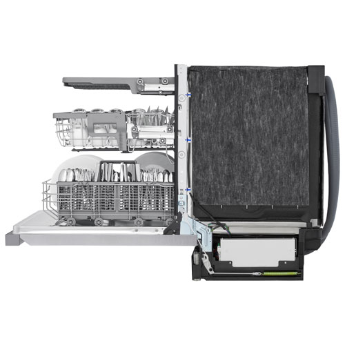 Lave-vaisselle encastrable 24 po 46 dB avec troisième panier de LG - Acier inoxydable