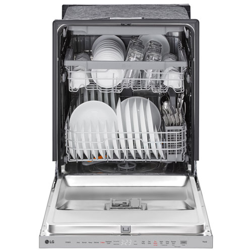 Lave-vaisselle encastrable 24 po 46 dB avec troisième panier de LG - Acier inoxydable