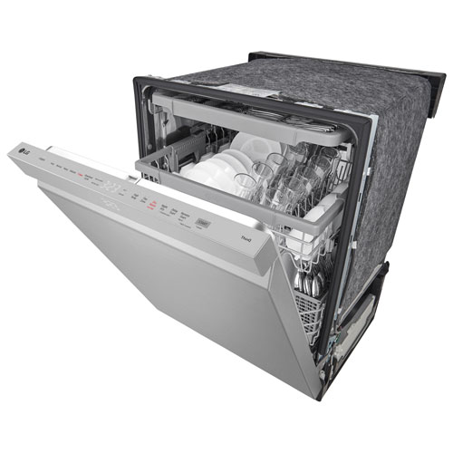 Lave-vaisselle encastrable 24 po 46 dB avec troisième panier de LG - Acier inoxydable