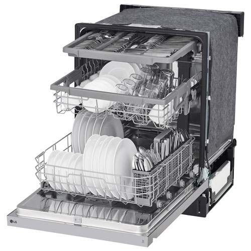 LG 24" 50dB Built-In Dishwasher with Third Rack - Stainless Steel