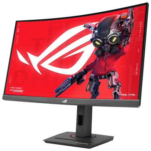 Moniteur de jeu DEL incurvé VA QHD 180 Hz de 27 po ROG Strix d'ASUS avec temps de réponse de 1 ms gris à gris - Noir