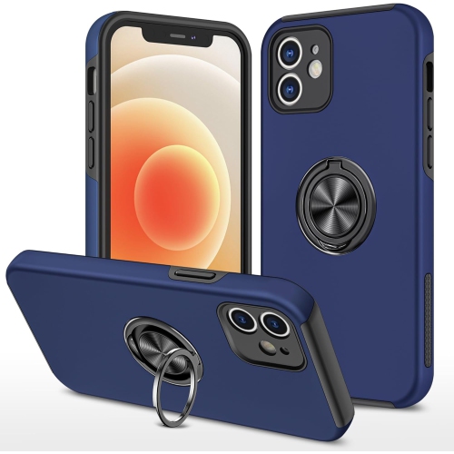 [CS] Étui support magnétique hybride invisible pour anneau pour iPhone 11, bleu marine