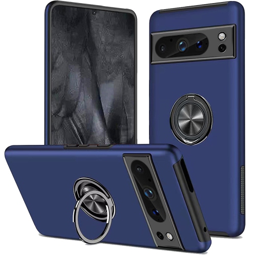 [CS] Étui avec béquille magnétique hybride invisible pour Pixel 8 de Google, bleu marine
