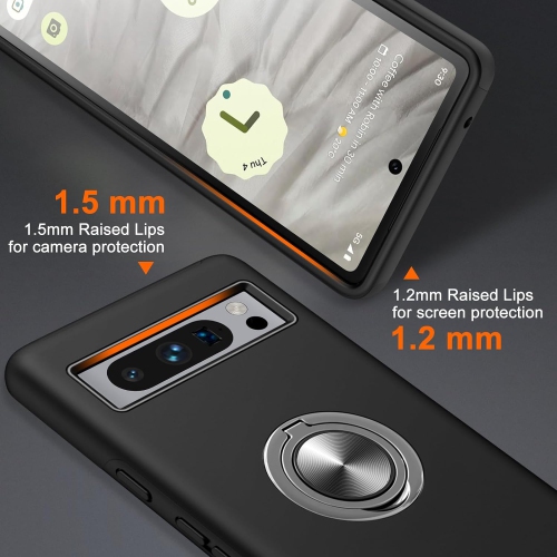 [CS] Hybrid Magnetic Kickstand Invisible Ring Case Cover for Google Pixel 8 Pro, Red