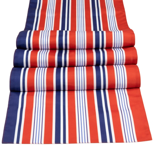 Americana Striped Table Runner - Red White and Blue - 6'