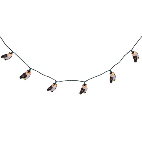 Owl Indoor Outdoor Patio Light Set - 6' - Green Wire - 10ct
