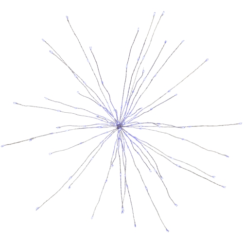 LED Lighted Firework Branch Christmas Decoration - Micro Fairy Blue Lights - 20"