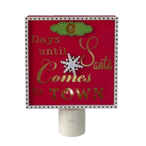 Countdown to Santa Christmas Night Light - 5.5"