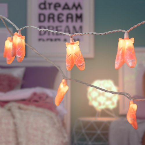 NORTHLIGHT  Ballerina Shoe Indoor Outdoor Patio Light Set - 6' - Wire - 10Ct In White