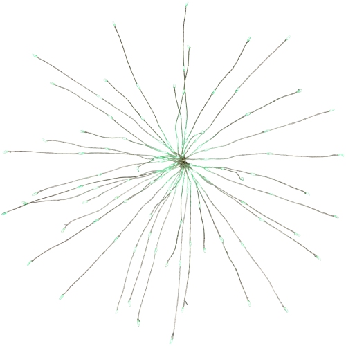 LED Lighted Firework Branch Christmas Decoration - Micro Fairy Green Lights - 20"