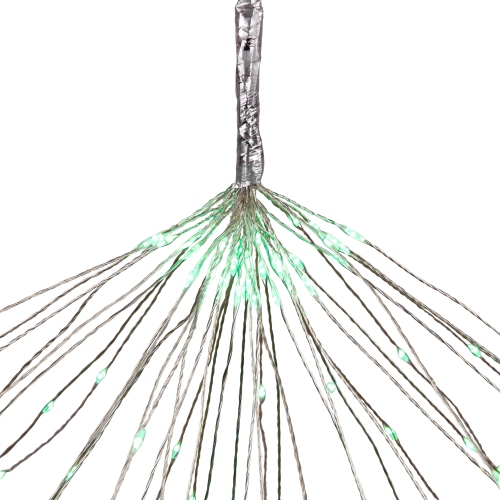 LED Lighted Firework Branch Christmas Decoration - Micro Fairy Green Lights - 20"