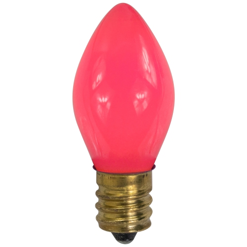 Pack of 25 Opaque Pink C7 Christmas Replacement Bulbs