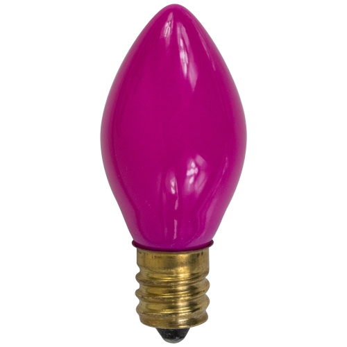 Pack of 25 Opaque Pink C7 Christmas Replacement Bulbs
