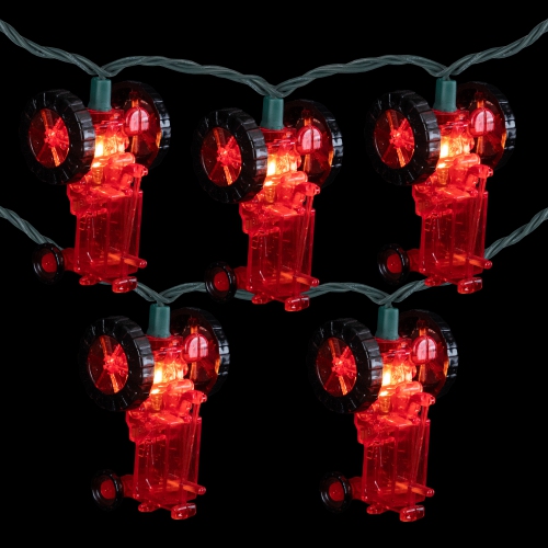 Red Tractor Indoor Outdoor Patio Light Set - 6' Green Wire - 10ct