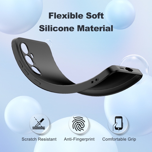 [CS] Ultra Thin Soft TPU Bumper Case Back Cover for Samsung Galaxy A55, Black