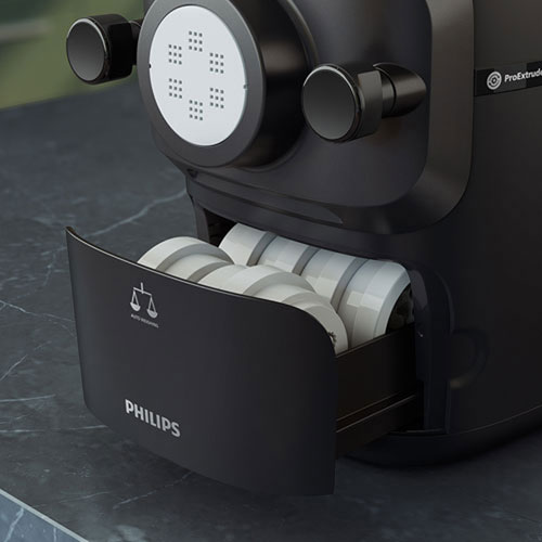 Machine à nouilles et à pâtes artisanales intelligente de Philips - Noir