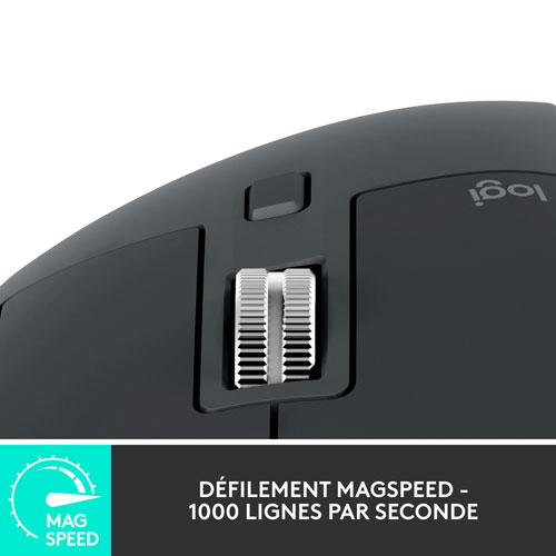 Souris sans fil Bluetooth MX Master 3S pour entreprise de Logitech - Graphite