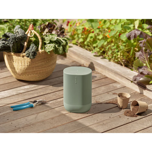 Haut-parleur intelligent portatif durable Move 2 de Sonos - Olive - Partenaire de détail exclusif