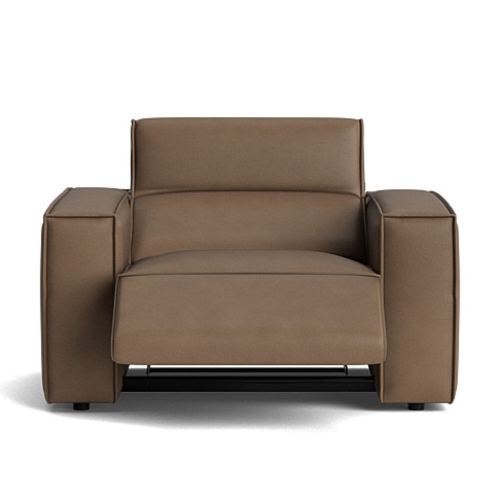 Valencia Emery Top Grain Leather Recliner Seat, Brown