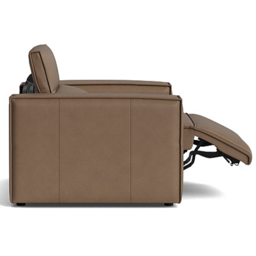 Valencia Emery Top Grain Leather Recliner Seat, Brown