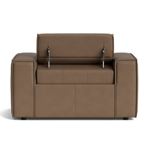 Valencia Emery Top Grain Leather Recliner Seat, Brown