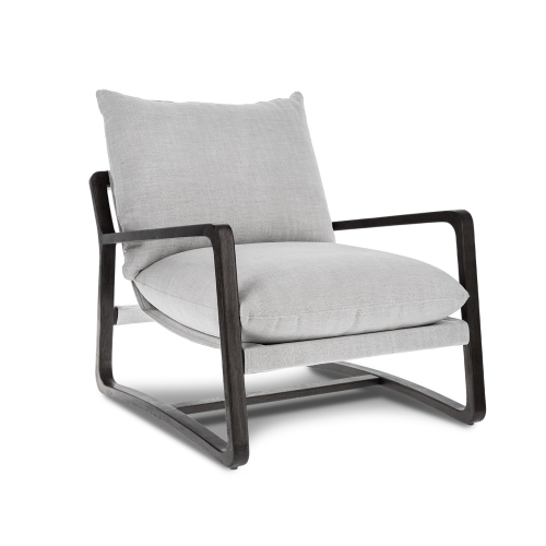 VALENCIA  Lagon Wood Frame Accent Chair, Light In Grey