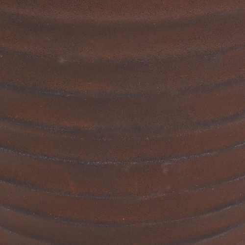 Sunnydaze 13 in Ribbed Polyresin Outdoor Planter - Rust