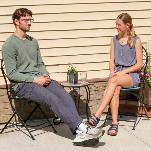 Sunnydaze Mosaic Tile Bistro Chair with Iron Frame - 2-Pack