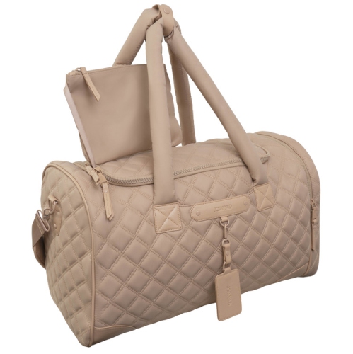 Joan & David – Sac de voyage matelassé et bouffant en nylon avec compartiment latéral, 22 po, collection Diamond