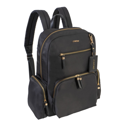 JOAN & DAVID  18 Inch Twill Nylon Workbook Backpack With Padded Laptop Sleeve