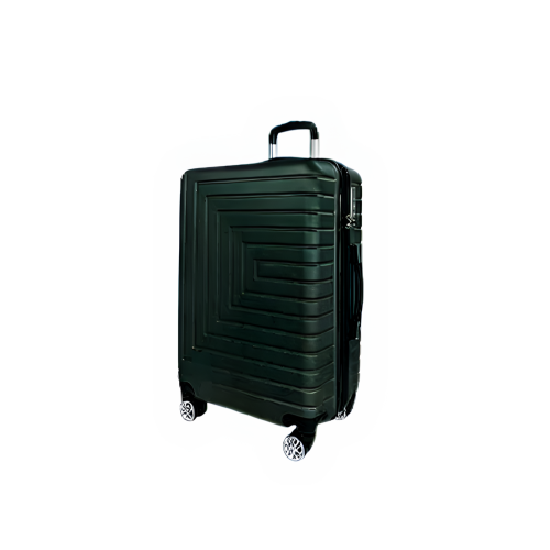 Valise de cabine extensible légère 24&nbsp;po ABS+PC de TRAVLR, roulettes doubles et verrou TSA - Vert foncé.