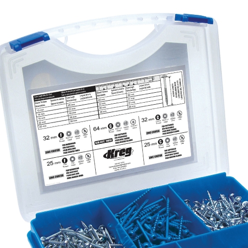 Kreg SK03 Pocket-Hole Screw Kit in 5 Sizes