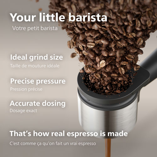 Machine à espresso automatique Baristina de Philips - Blanc