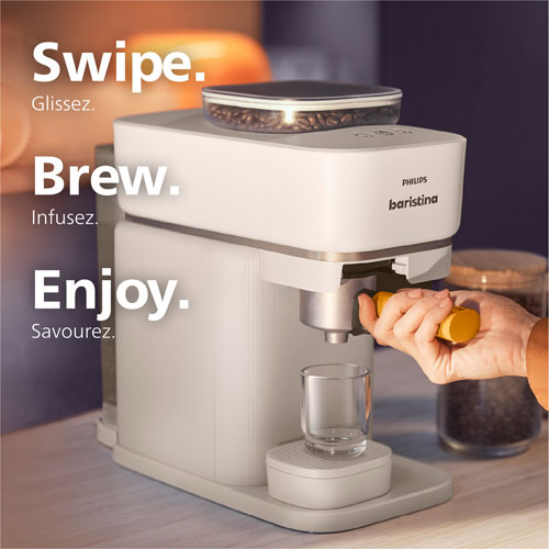 Machine à espresso automatique Baristina de Philips - Blanc