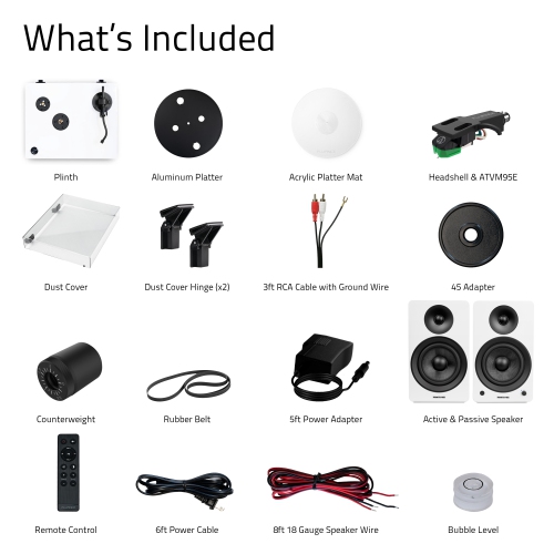 RT81+ Elite HiFi Turntable & Ai61 6.5" Speakers Bundle: Enhanced Sound Clarity and Power