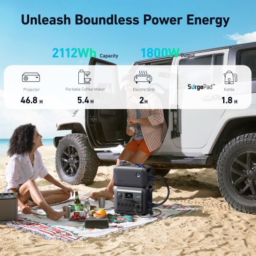 Anker SOLIX C1000X and BP1000X Portable Power Station - 2,112Wh | 1,800W