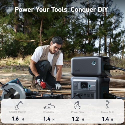 Anker SOLIX C1000X and BP1000X Portable Power Station - 2,112Wh | 1,800W