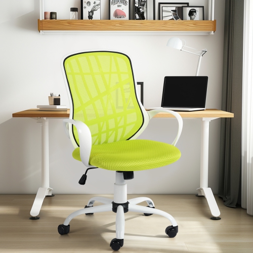 HOMYCASA  Ergonomic Mesh Office Chair With Breathable Seat And Back-Lime In Green