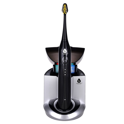 Pursonic Deluxe Plus Sonic Rechargeable Toothbrush with Built In UV sanitizer - Black